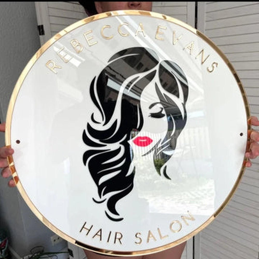 Al Hair Salon Acrylic Business Logo Sign - Shineneon