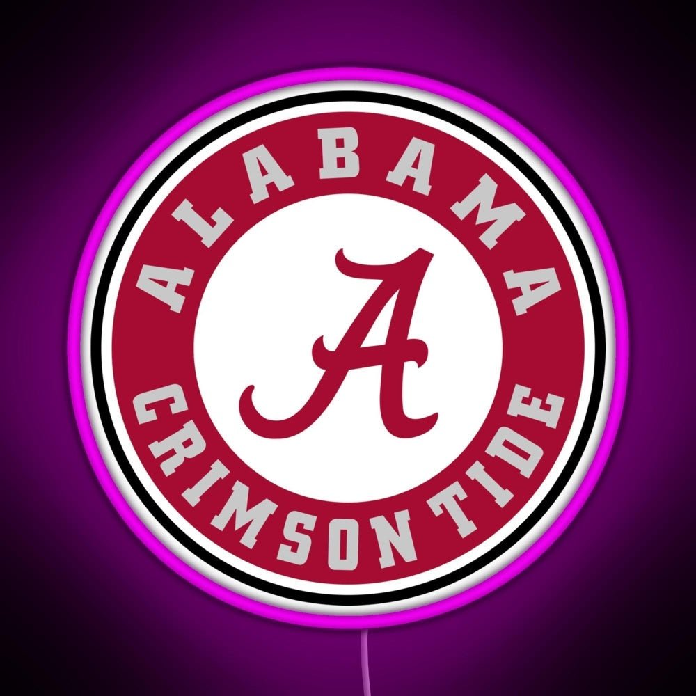 Alabama Crimson Tide Football Rgb Led Neon Sign Pop Wall Art - Shineneon