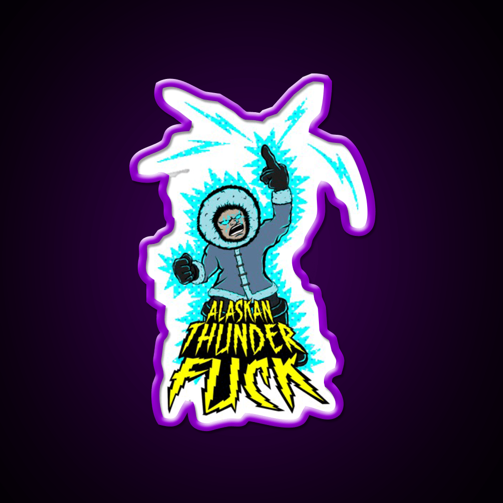 Alaskan Thunder Fuck Hemp Inspired Green Leaf Led Neon Sign Rgb Color - Shineneon
