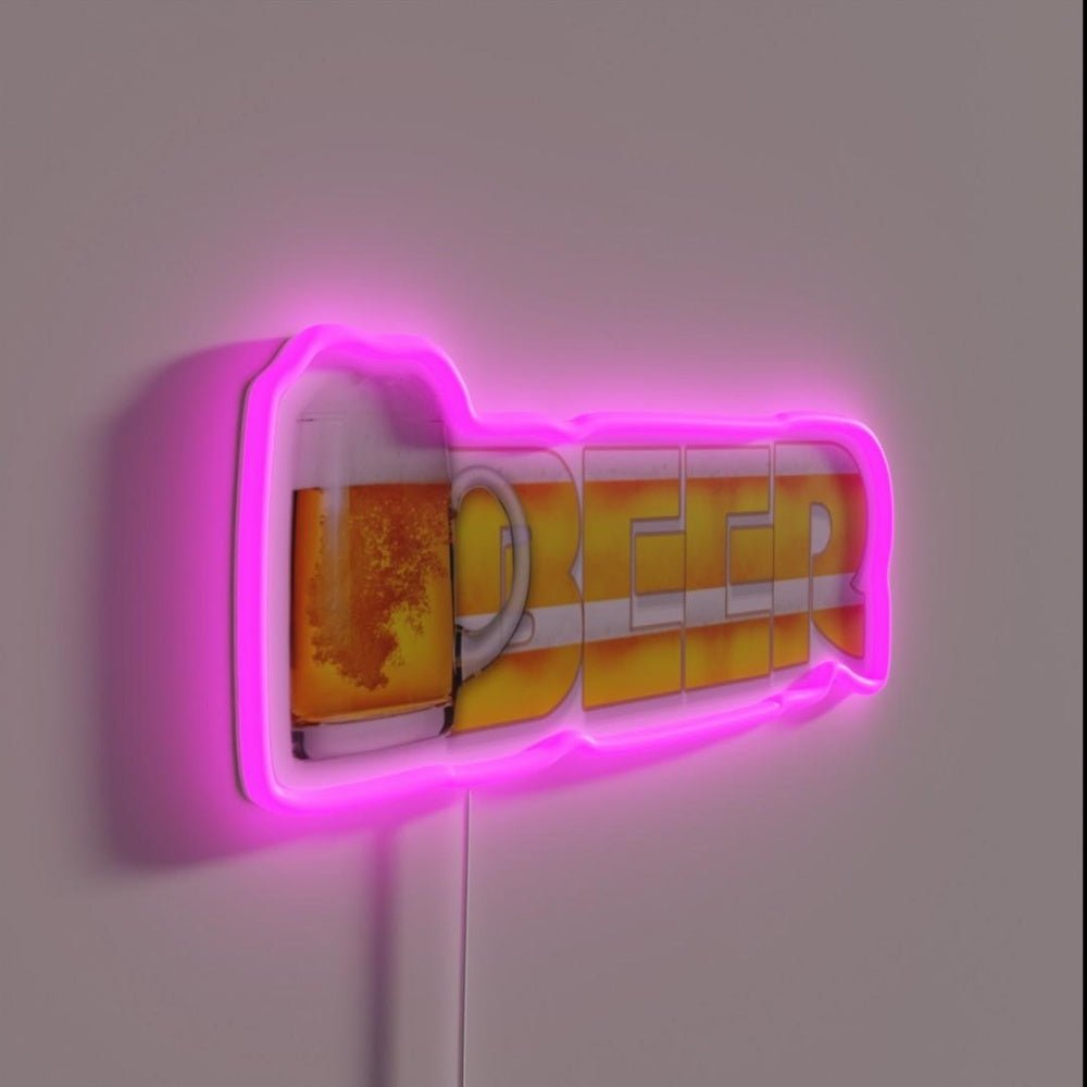 Alcohol Drink Beer Beer Lover Beer Drinker Rgb Led Neon Sign - Shineneon