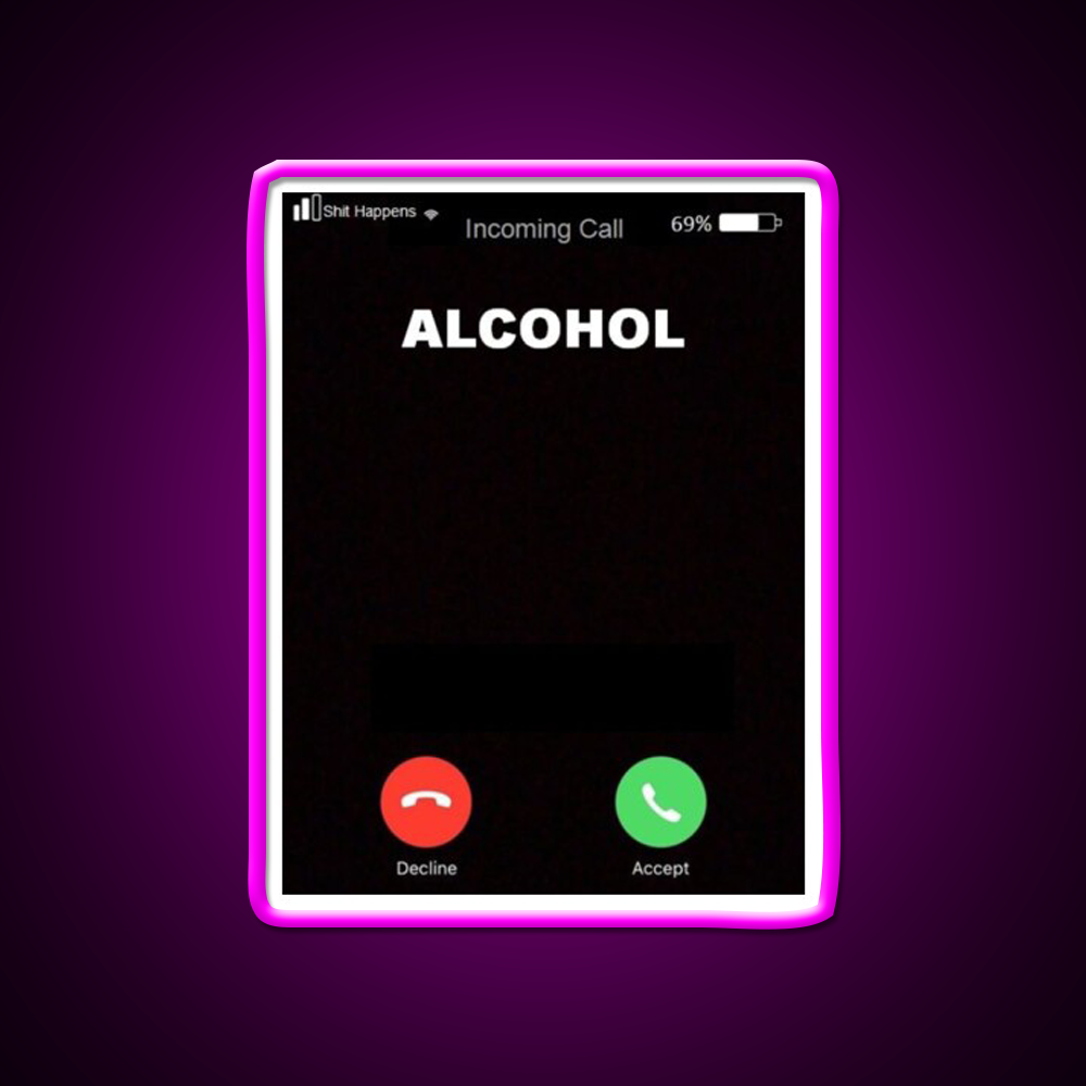 Alcohol Is Calling Beer Bar Decor Led Neon Sign Rgb Color