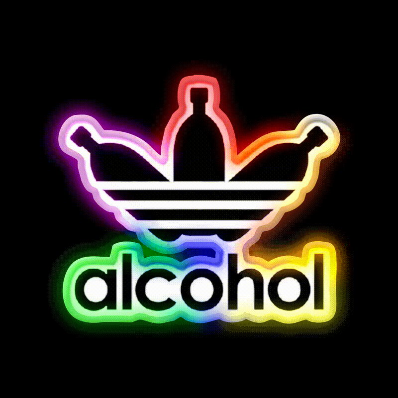 Alcohol Man Cave Bar Led Neon Sign Bar Wall Art Rgb Color