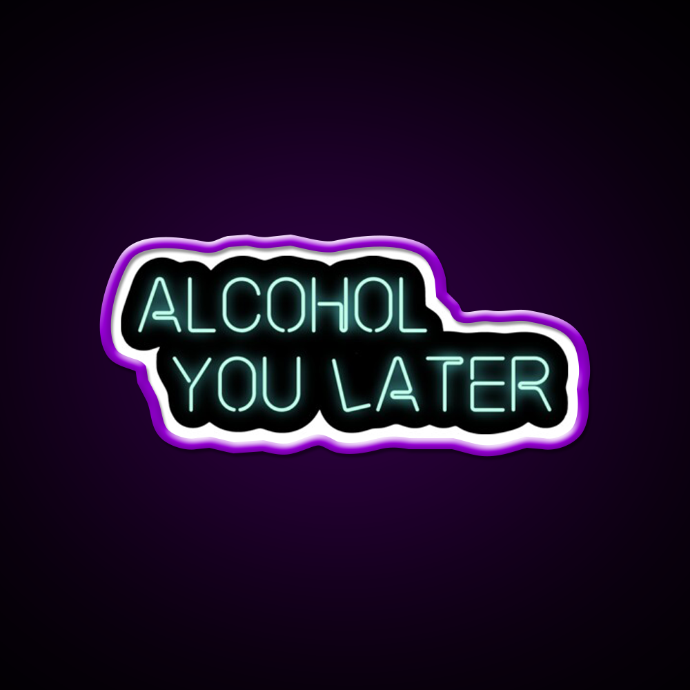 Alcohol You Later Beer Bar Decor Led Neon Sign Rgb Color - LED neon sign view 9