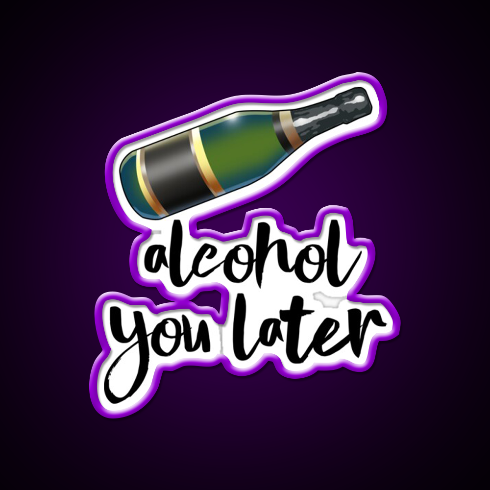 Alcohol You Later Man Cave Bar Led Neon Sign Rgb Color