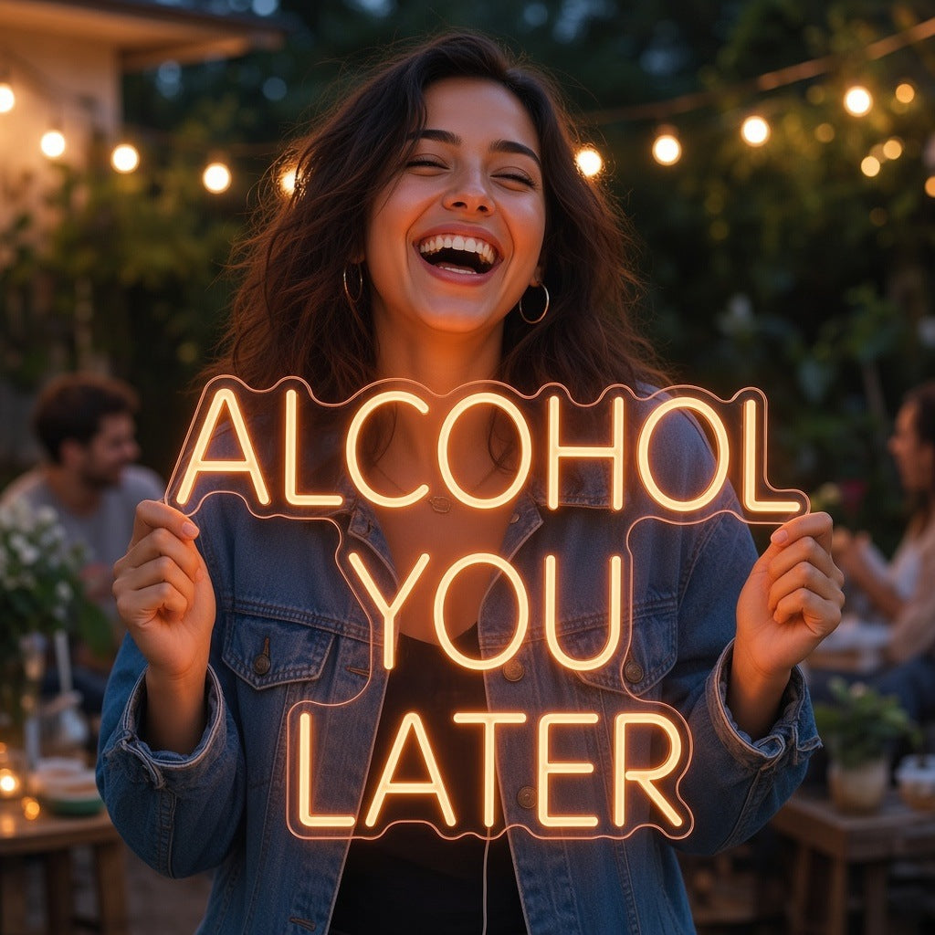 Alcohol You Later LED Neon Sign
