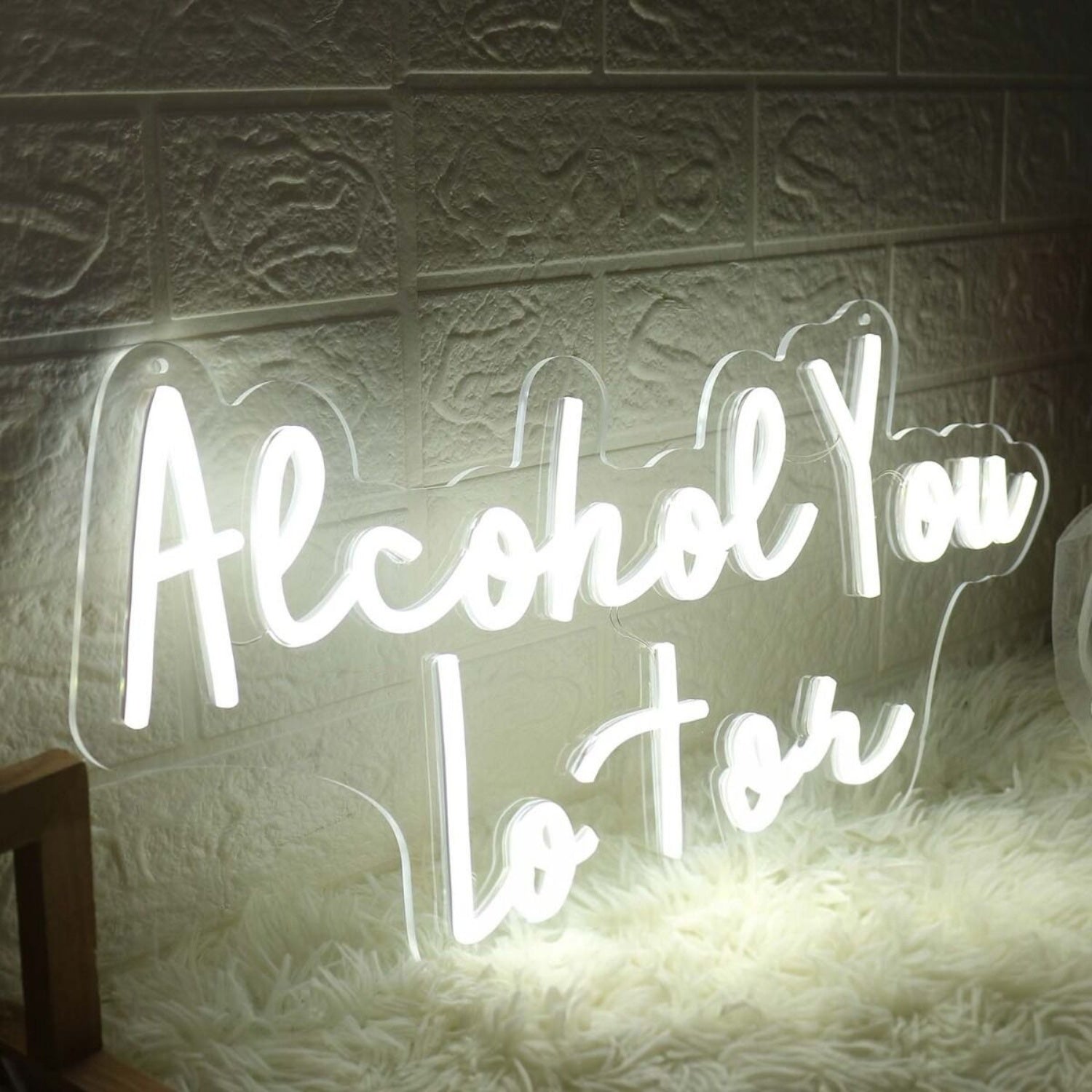 Alcohol You Later White Led Neon Sign - Shineneon