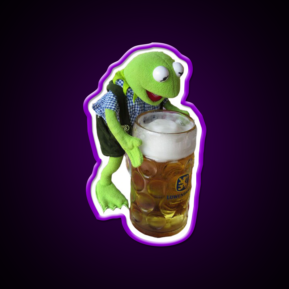 Alcoholic Kermit Beer Bar Decor Led Neon Sign Rgb Color - LED neon sign view 8