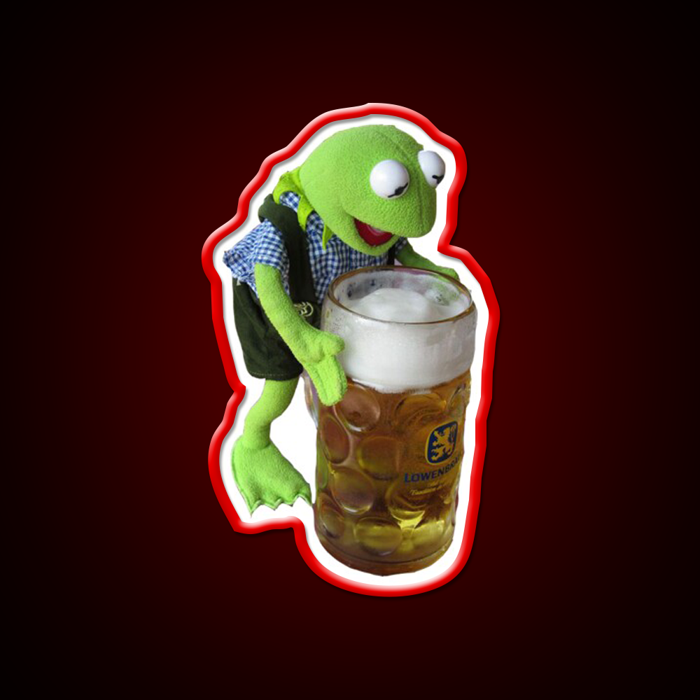 Alcoholic Kermit Beer Bar Decor Led Neon Sign Rgb Color - LED neon sign view 9
