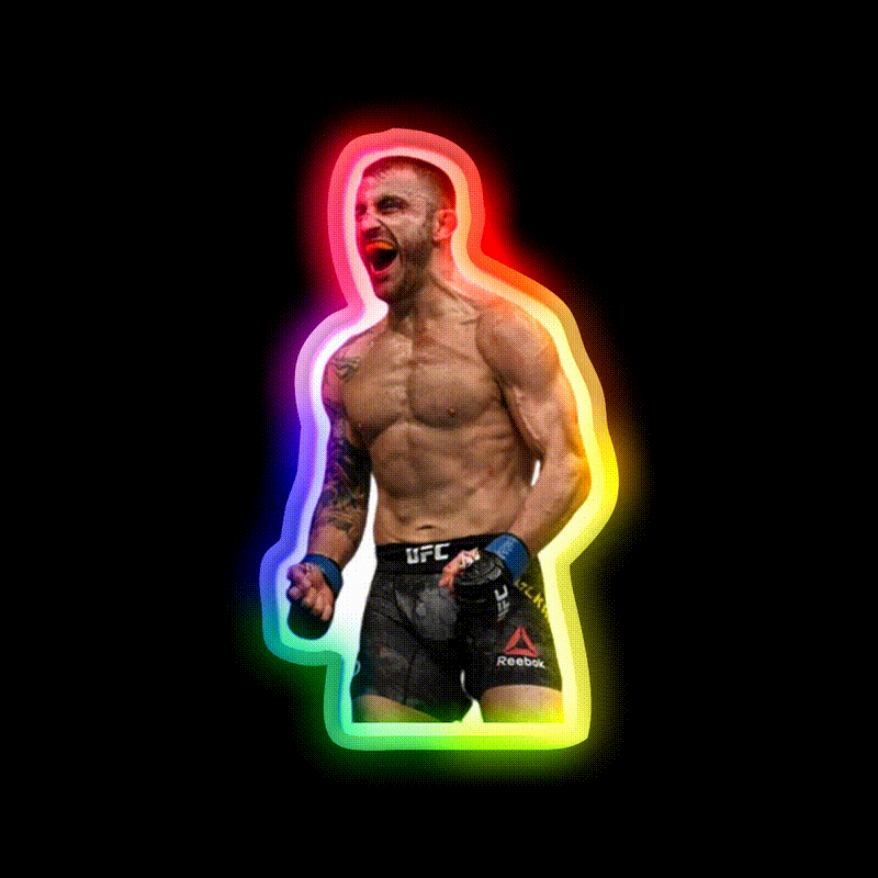 Alex Volkanovski Gym Fitness Led Neon Sign Rgb Color - LED neon sign close-up detail