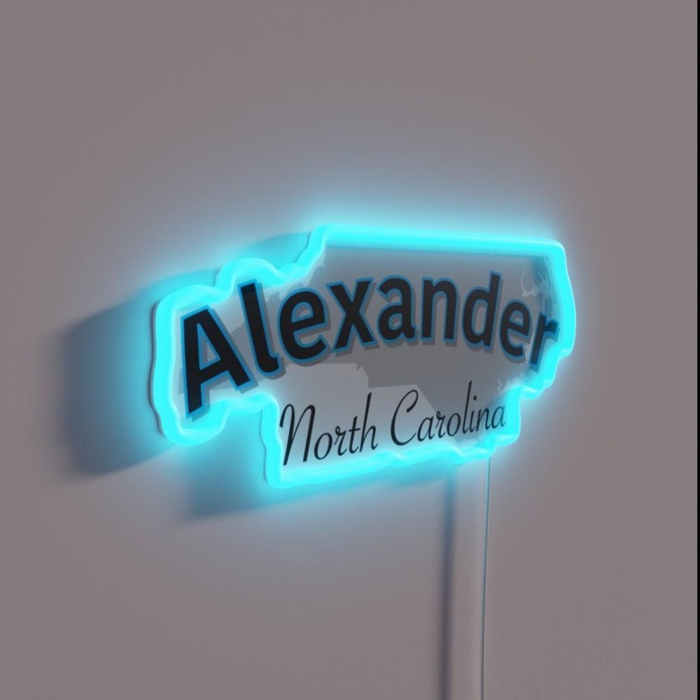 Alexander North Carolina Usa Rgb Led Neon Sign - Shineneon