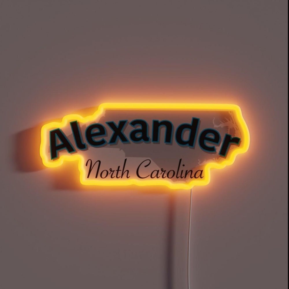Alexander North Carolina Usa Rgb Led Neon Sign - Shineneon
