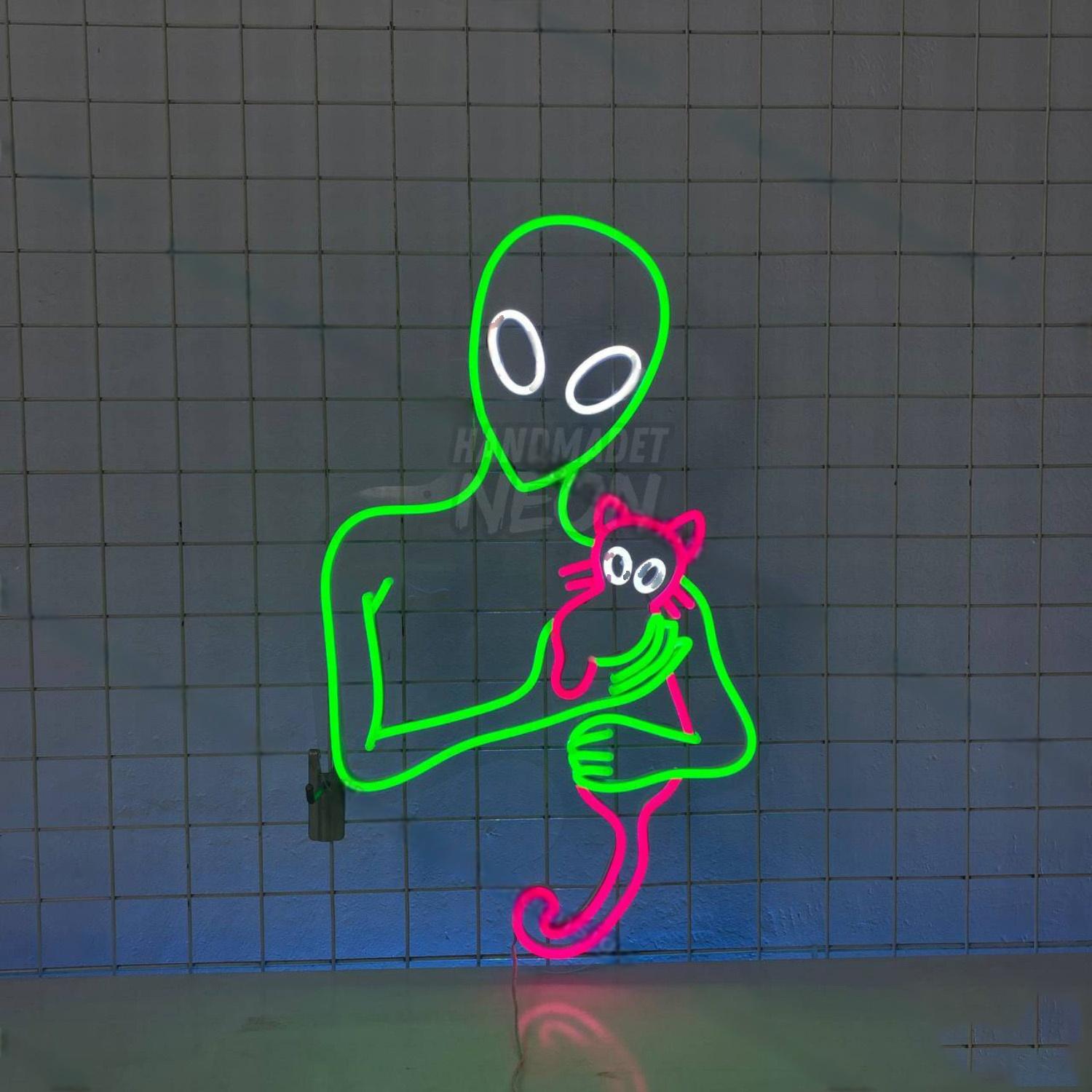 Alien Cat Led Neon Sign Room Decor | Shineneon