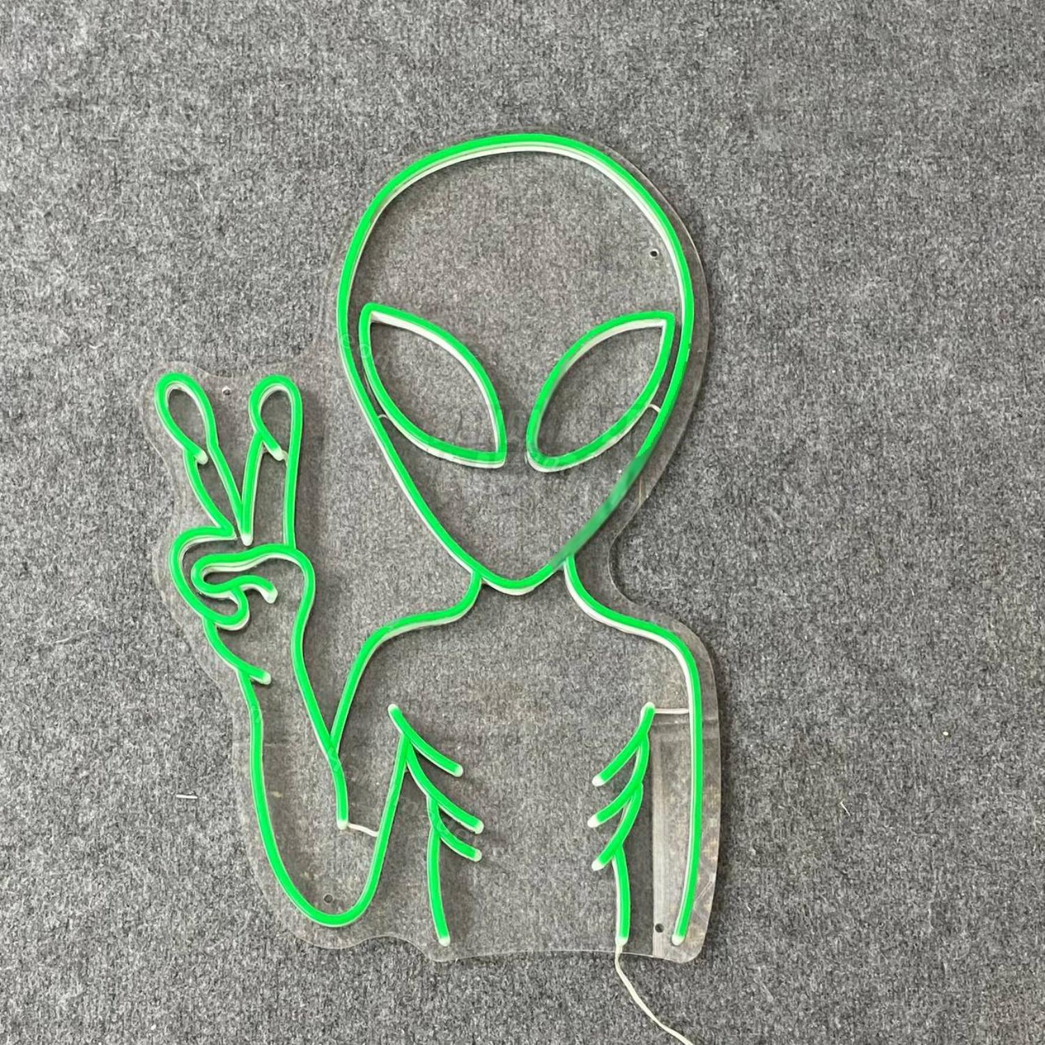 Alien Peace Hand Led Neon Sign Alien Led Neon Sign | Shineneon