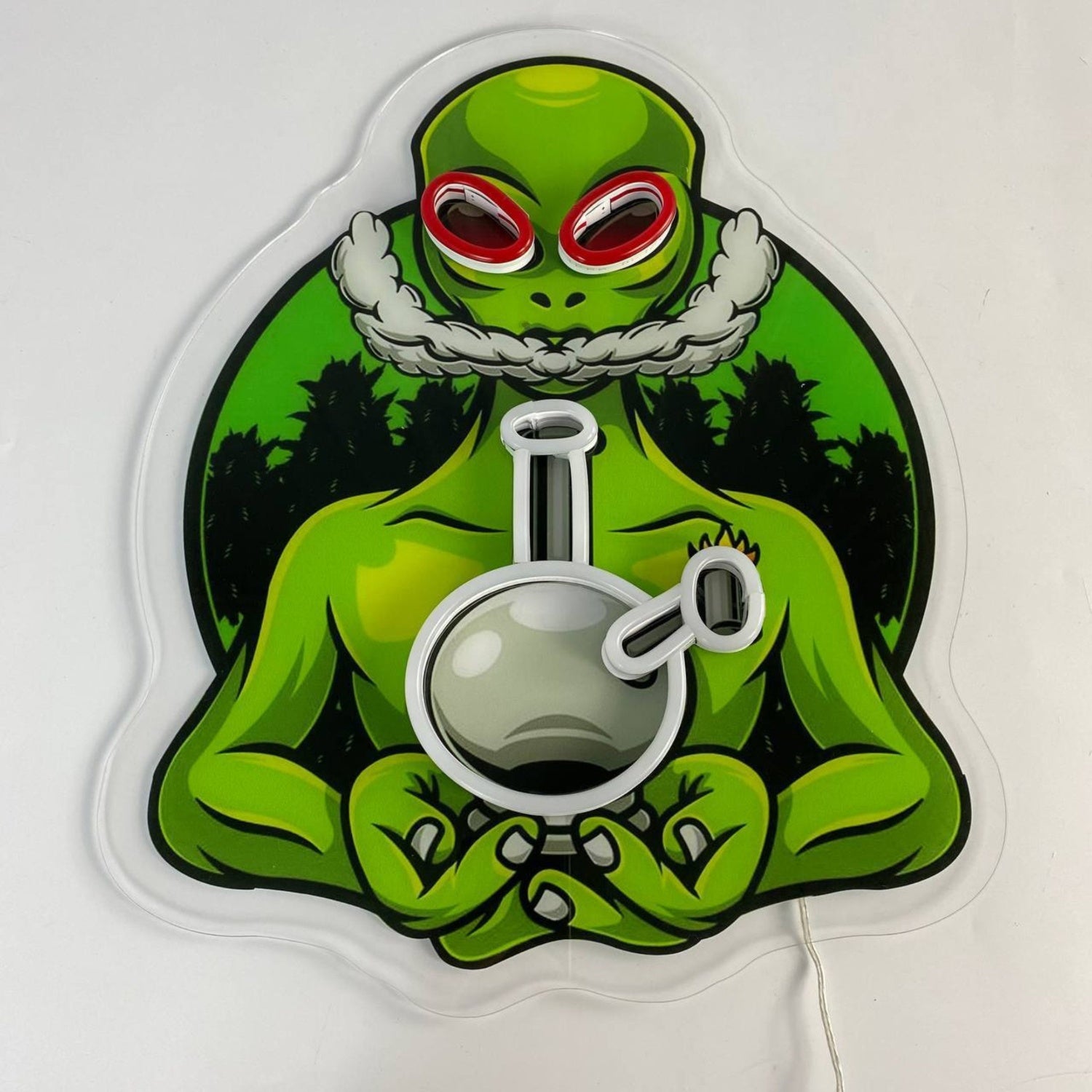 Alien Smoking Decal Printed Led Neon Sign | Shineneon