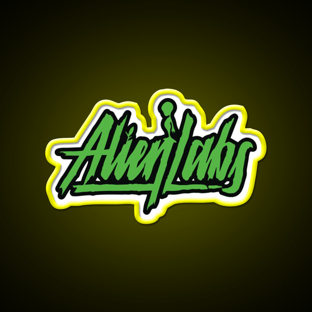 Alienlabs Hemp Inspired Green Leaf Led Neon Sign Rgb Color - Custom LED neon sign front view