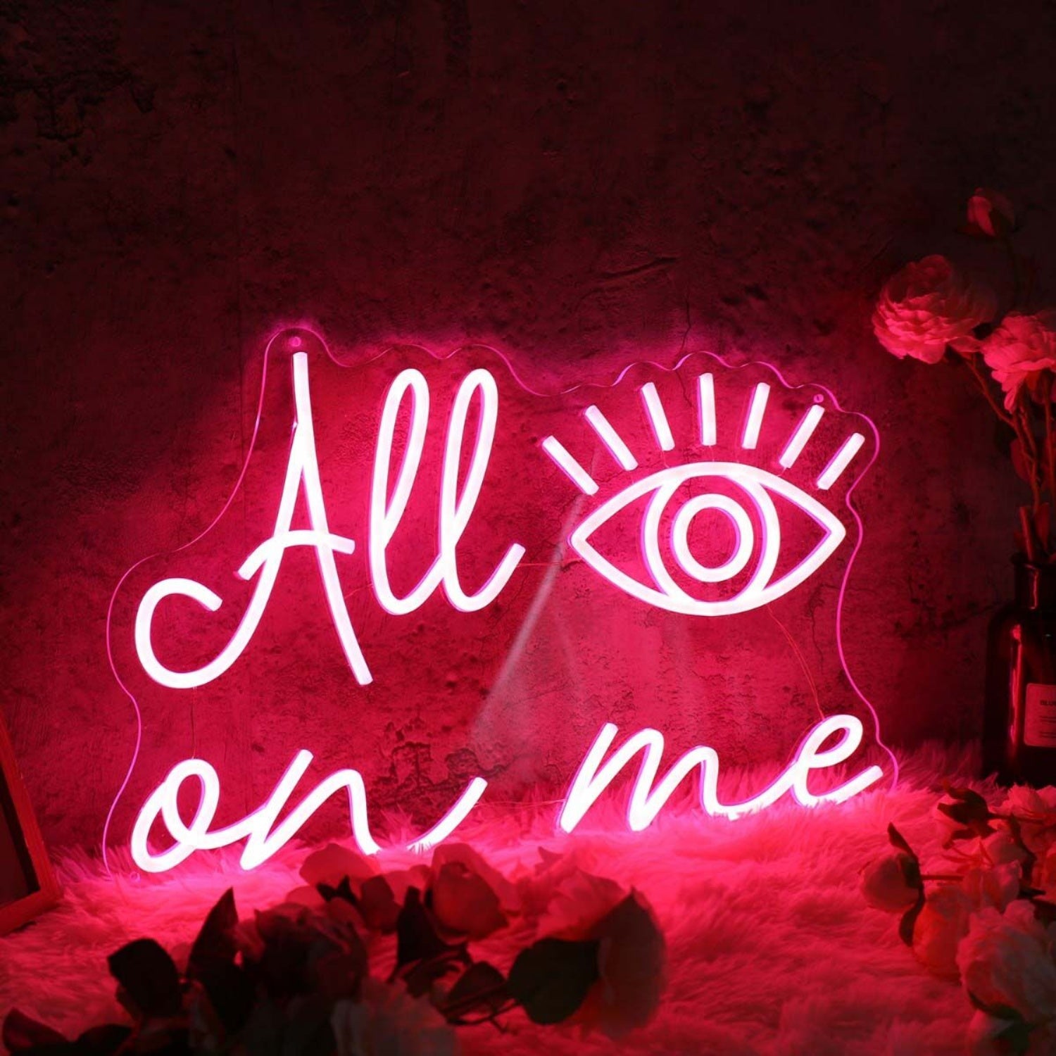 All Eyes On Me Red Custom Led Neon Sign | Shineneon