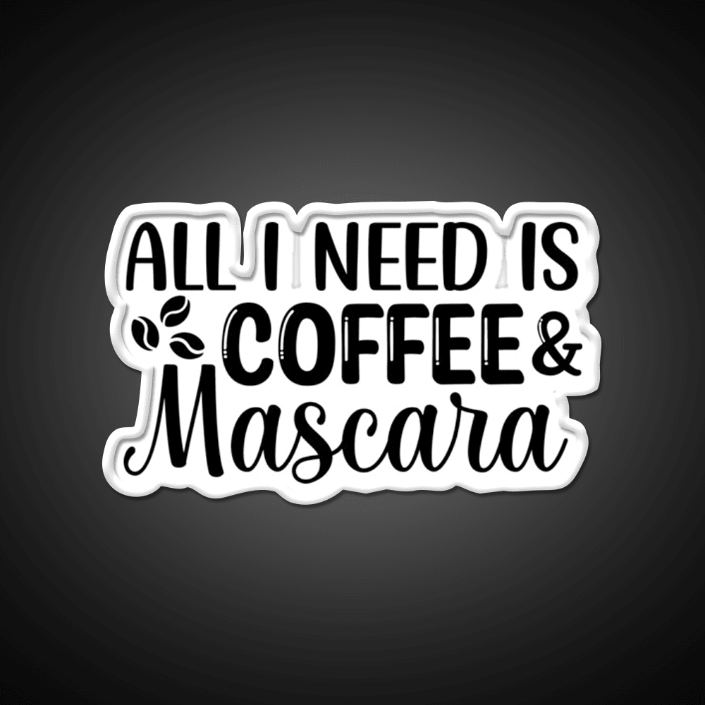 All I Need Is Coffee Mascara Cafe Led Neon Sign Espresso Bar Art Rgb Color - Shineneon