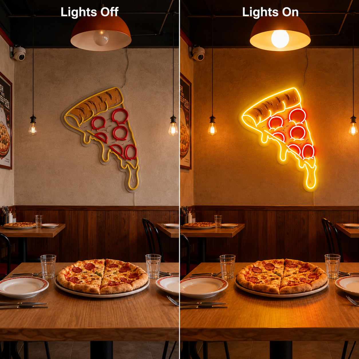 All LED Neon Sign - 06 Day Night Comparison