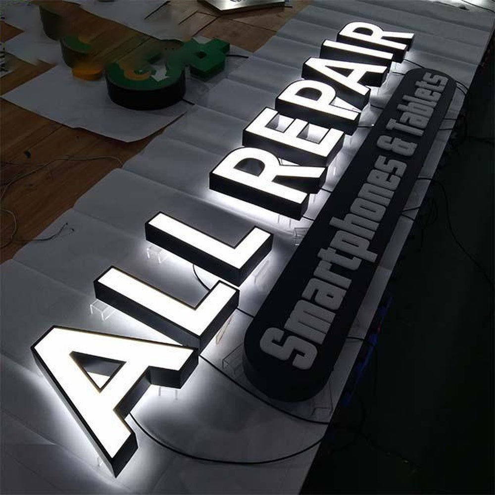 All Repair 3D Front And Back Lit Letters Metal Led Sign - Shineneon