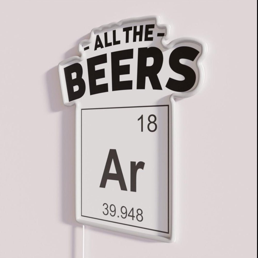 All The Beers Argon Rgb Led Neon Sign - Shineneon