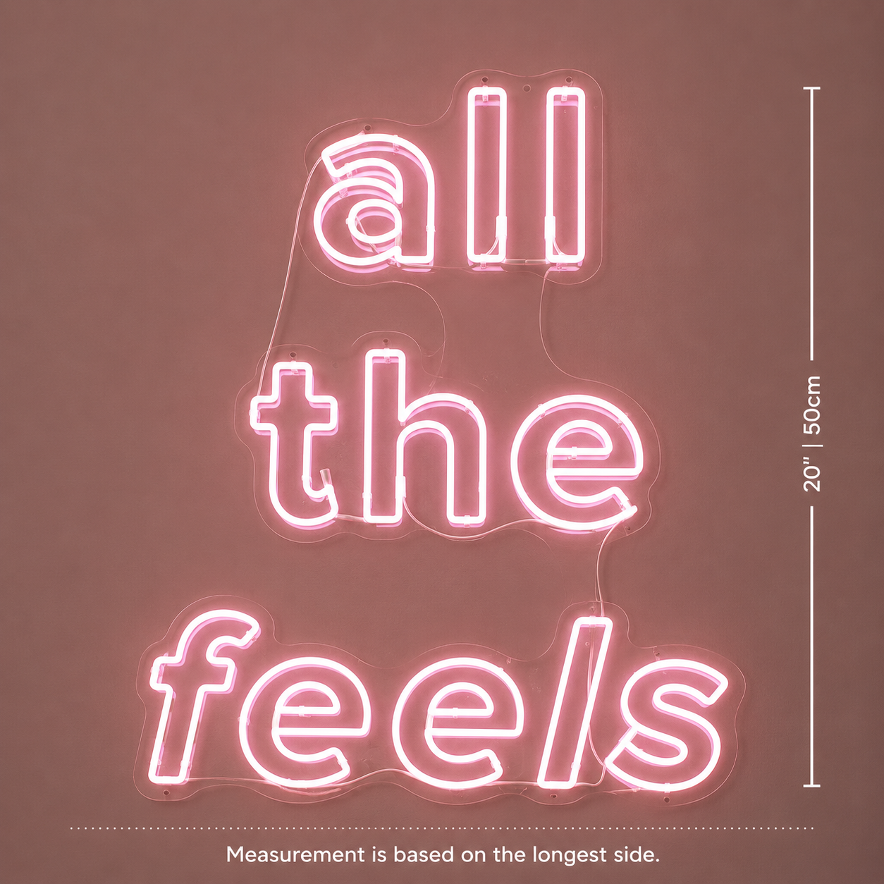 All The Feels LED Neon Sign Bedroom Wall Art - 04 Size Image