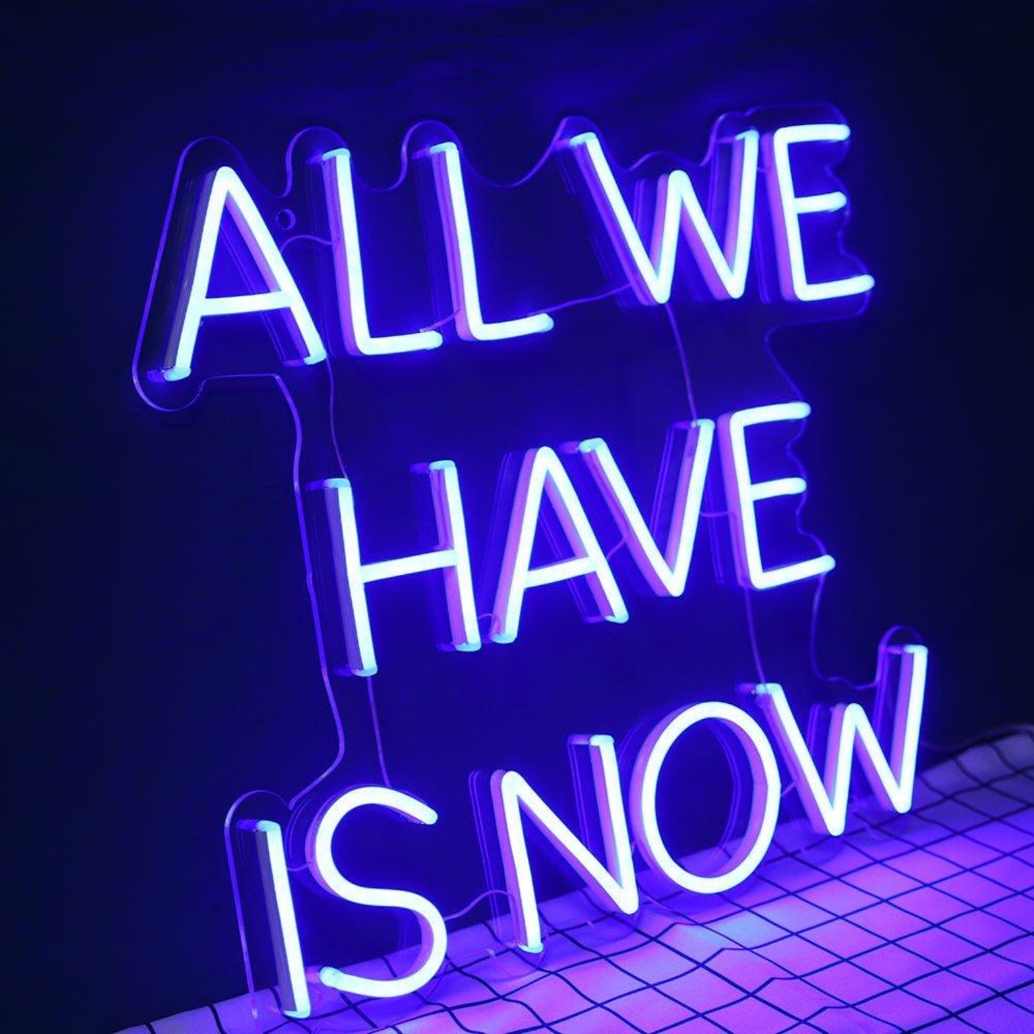 All We Have Is Now Blue-Violet Led Neon Sign For Home Bar Cafe Wall Decor | Shineneon