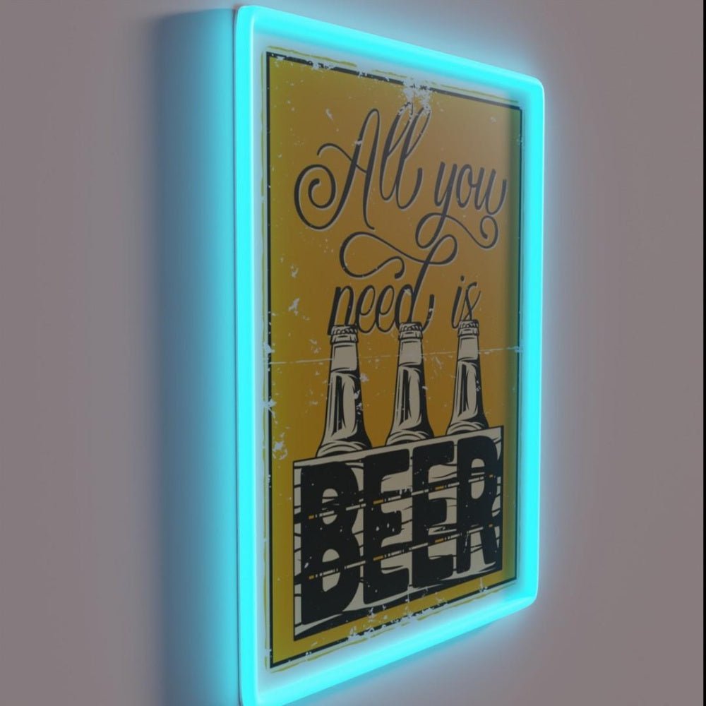 All You Need Is Beer Rgb Led Neon Sign - Shineneon
