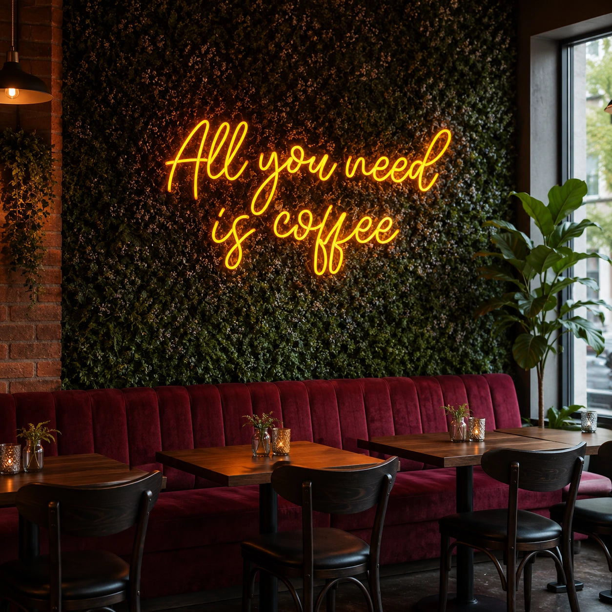 All You Need Is Coffee LED Neon Sign - 04 Size Image