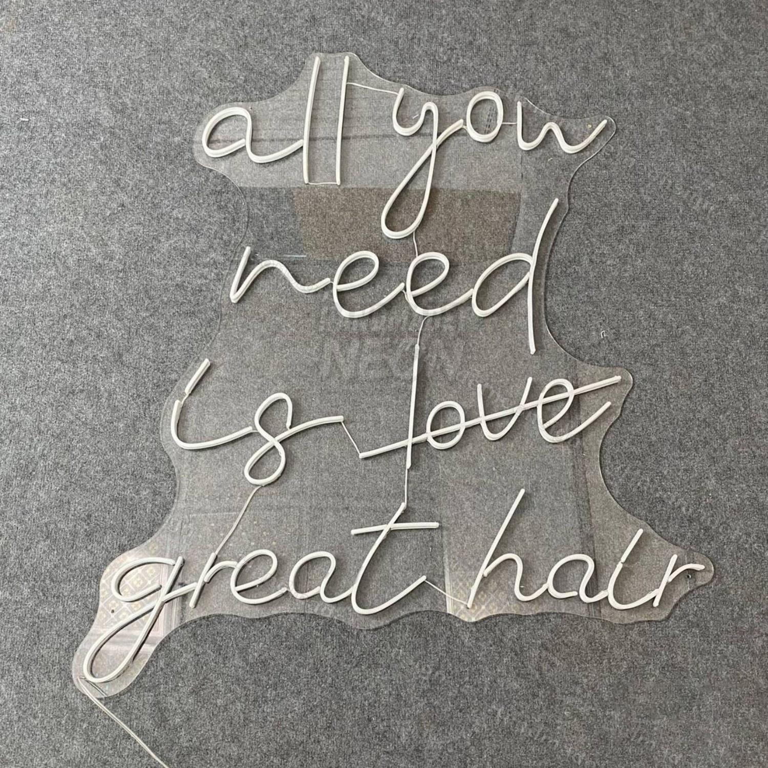 All You Need Is Great Hair Led Neon Sign Hair Salon Neon Decor | Shineneon