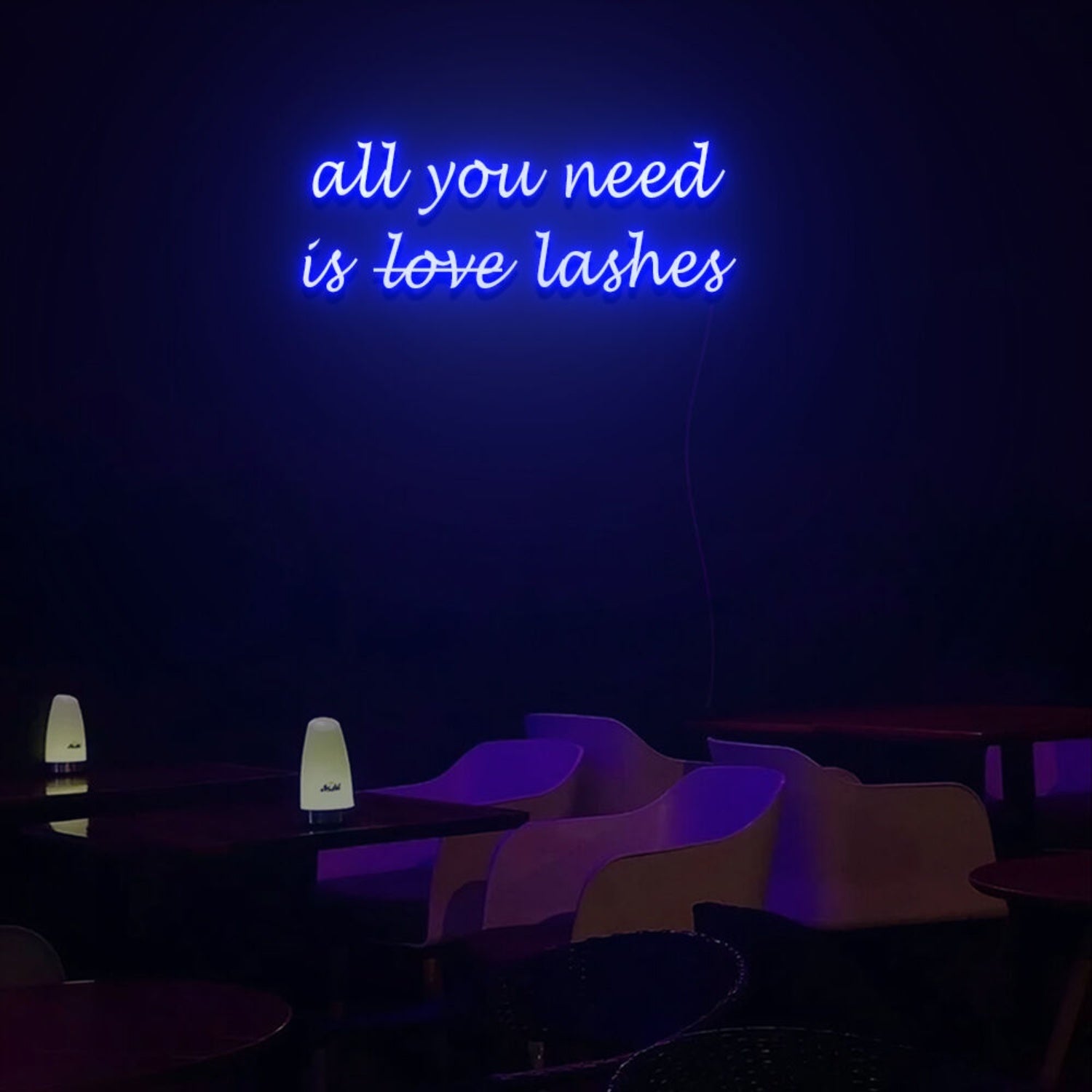 All You Need Is Lashes Led Neon Sign Custom Led Neon Sign Light - Shineneon