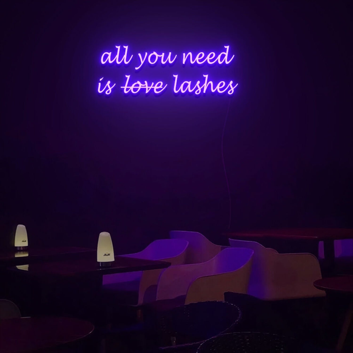 All You Need Is Lashes Led Neon Sign Custom Led Neon Sign Light - Shineneon