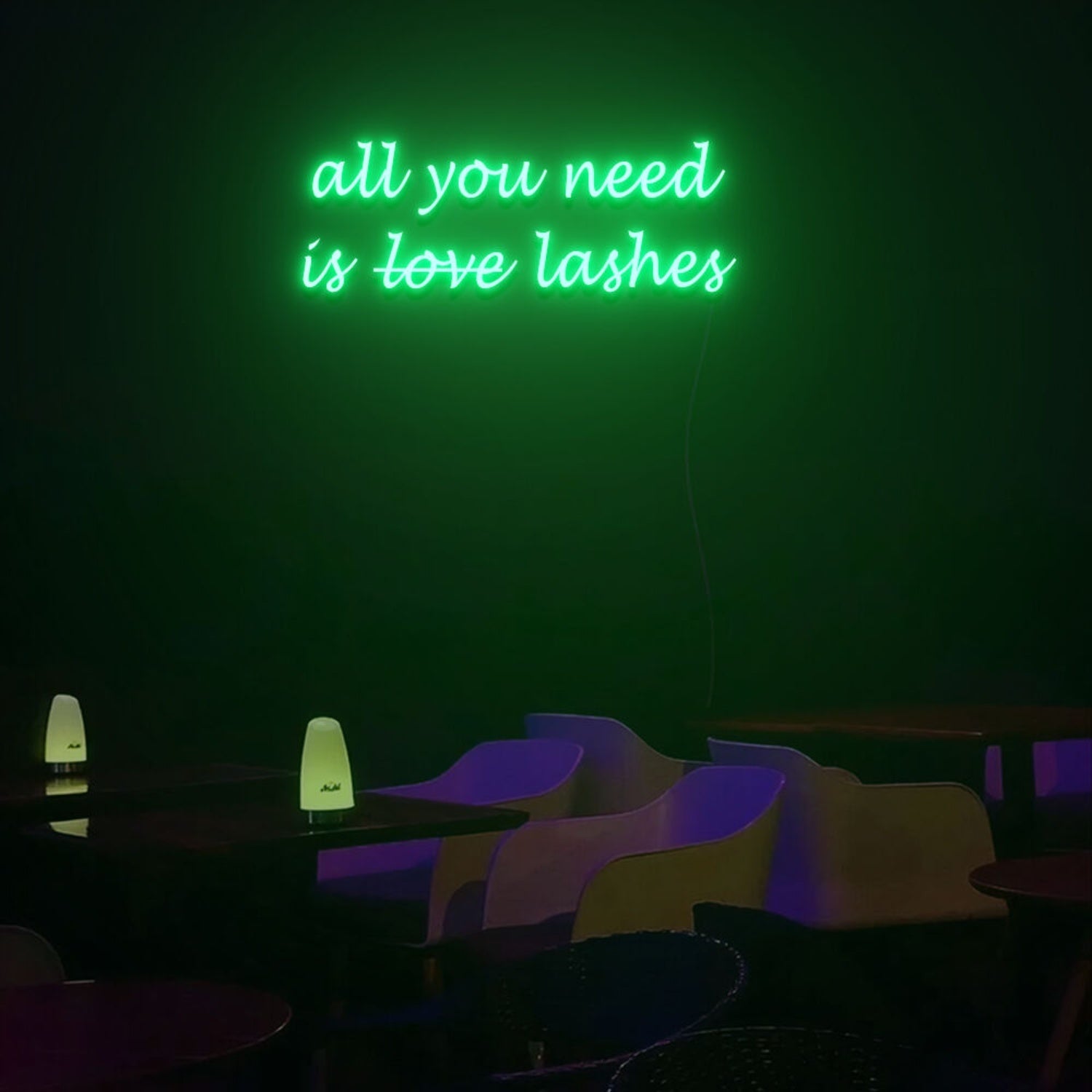 All You Need Is Lashes Led Neon Sign Custom Led Neon Sign Light - Shineneon