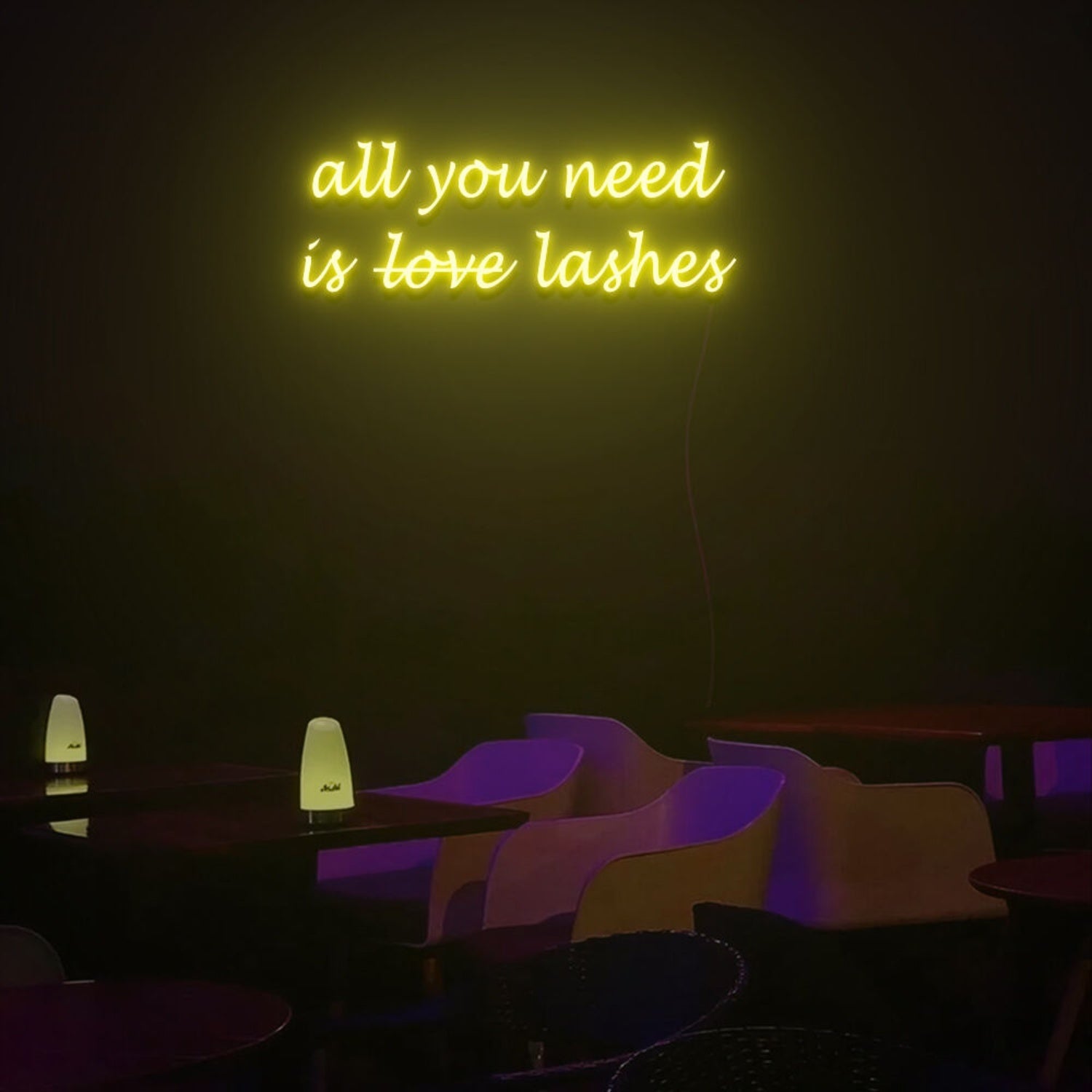 All You Need Is Lashes Led Neon Sign Custom Led Neon Sign Light - Shineneon