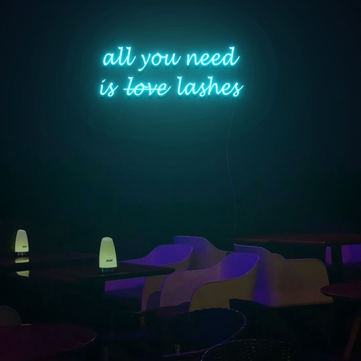 All You Need Is Lashes Led Neon Sign Custom Led Neon Sign Light - Shineneon