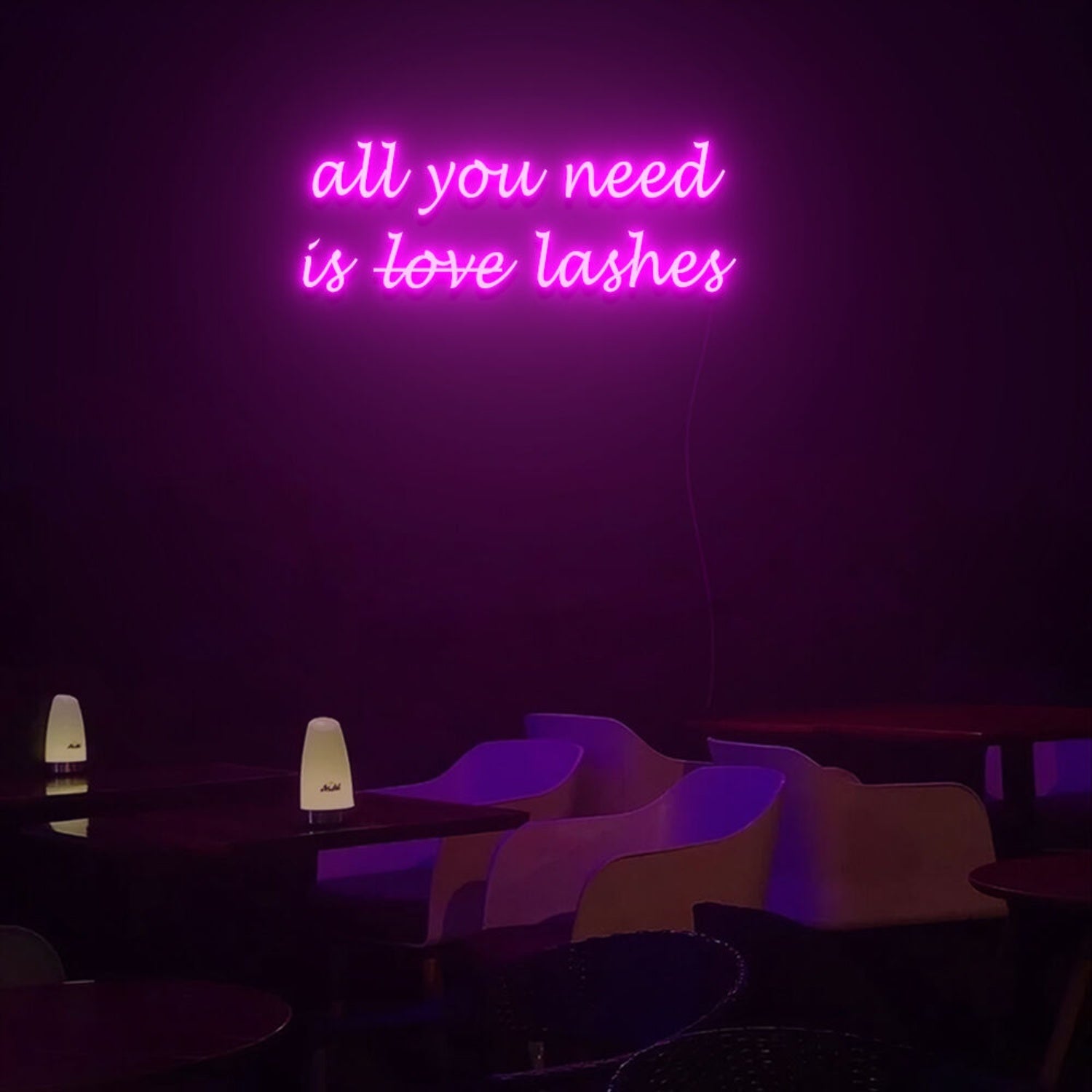 All You Need Is Lashes Led Neon Sign Custom Led Neon Sign Light - Shineneon