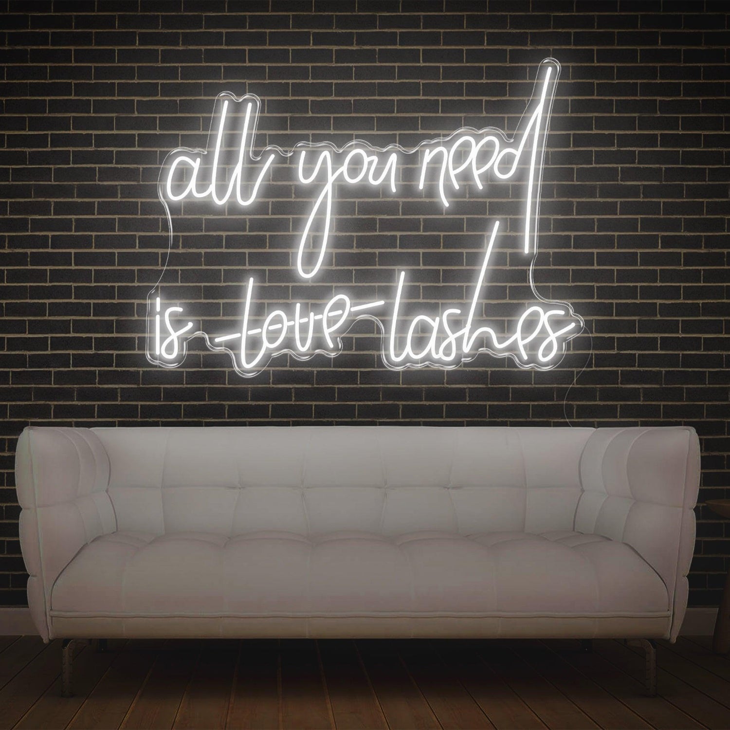 All You Need Is Love Lashes Green Led Neon Sign Beauty Salon Decor | Shineneon