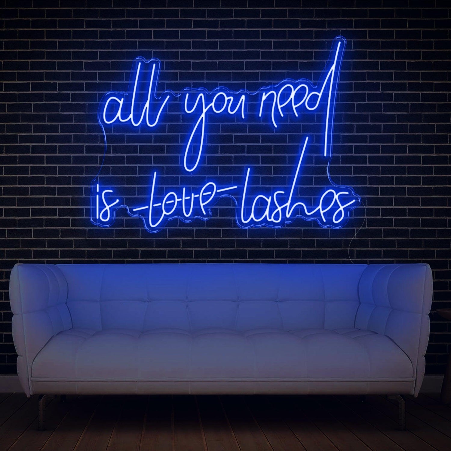 All You Need Is Love Lashes Green Led Neon Sign Beauty Salon Decor | Shineneon