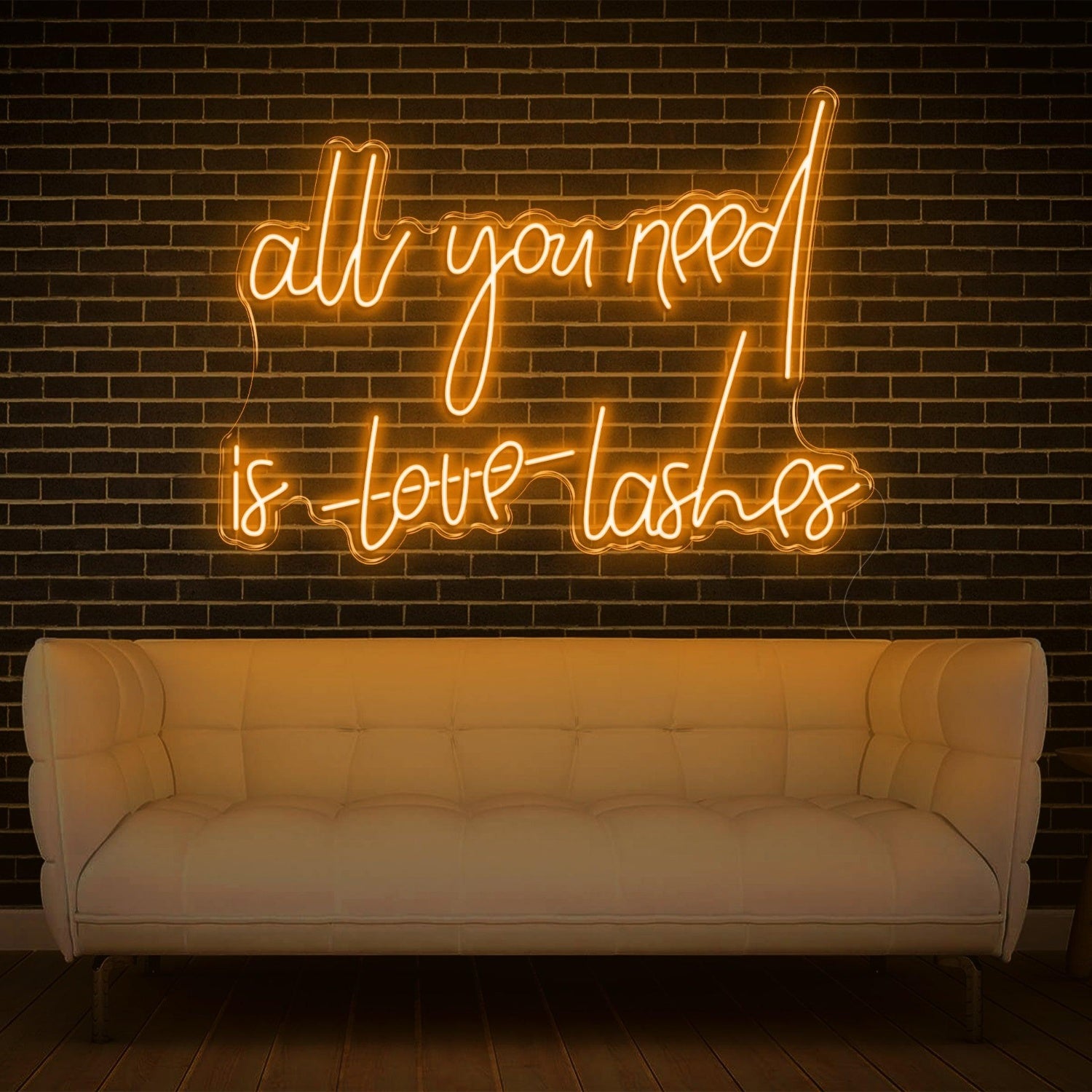All You Need Is Love Lashes Green Led Neon Sign Beauty Salon Decor | Shineneon