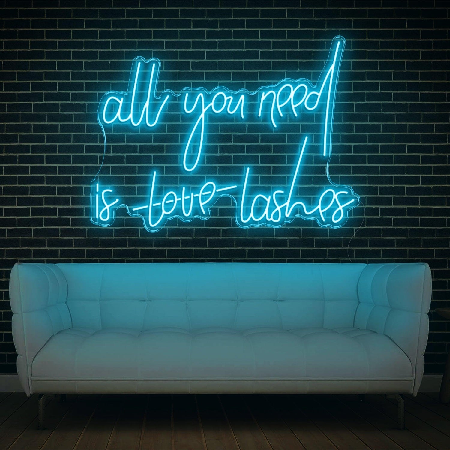 All You Need Is Love Lashes Green Led Neon Sign Beauty Salon Decor | Shineneon