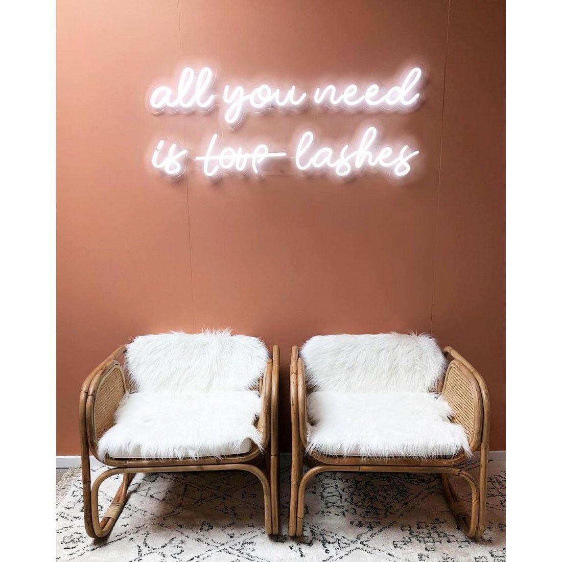 All You Need Is Love Lashes Led Sign Business Neon Signs - Shineneon