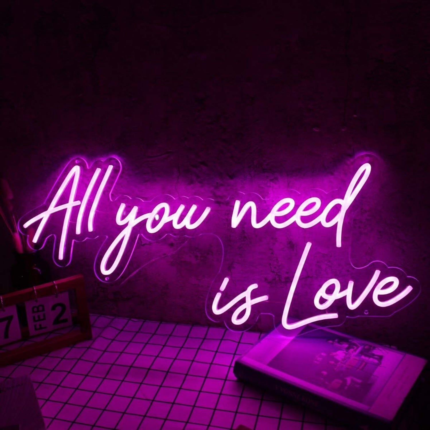 All You Need Is Love Pink Custom Led Neon Sign - Shineneon