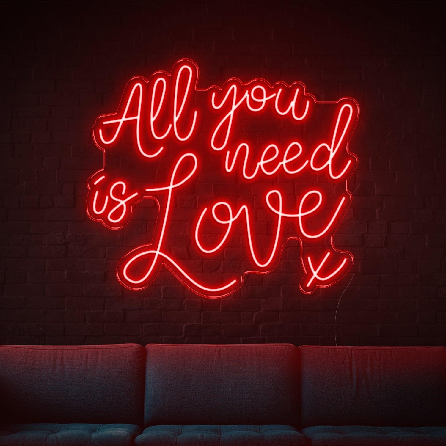 All You Need Is Love Purple Led Neon Sign For Home Cafe Bar Decor | Shineneon