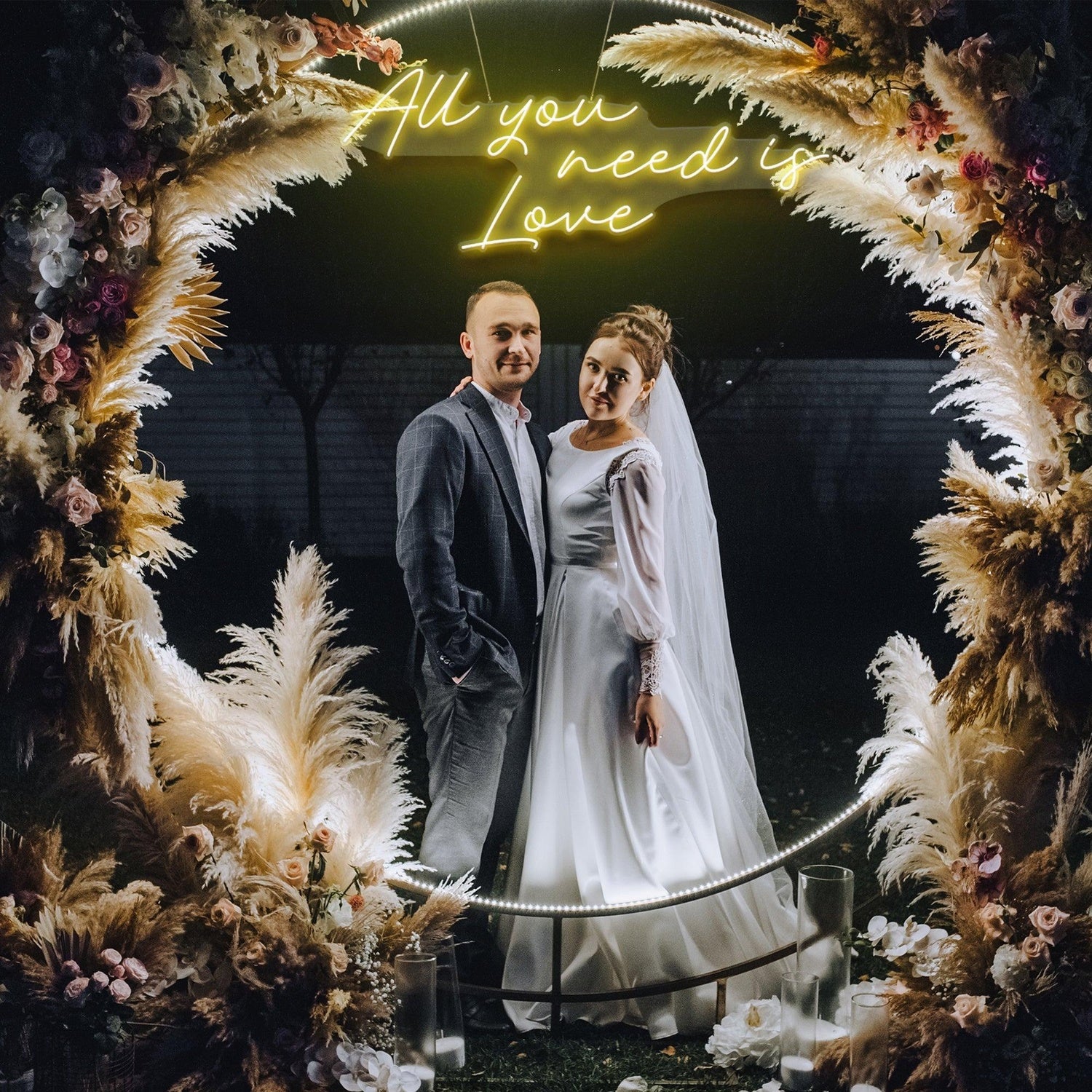 All You Need Is Love Uv Printed Led Neon Sign Artwork For Wedding Decor | Shineneon