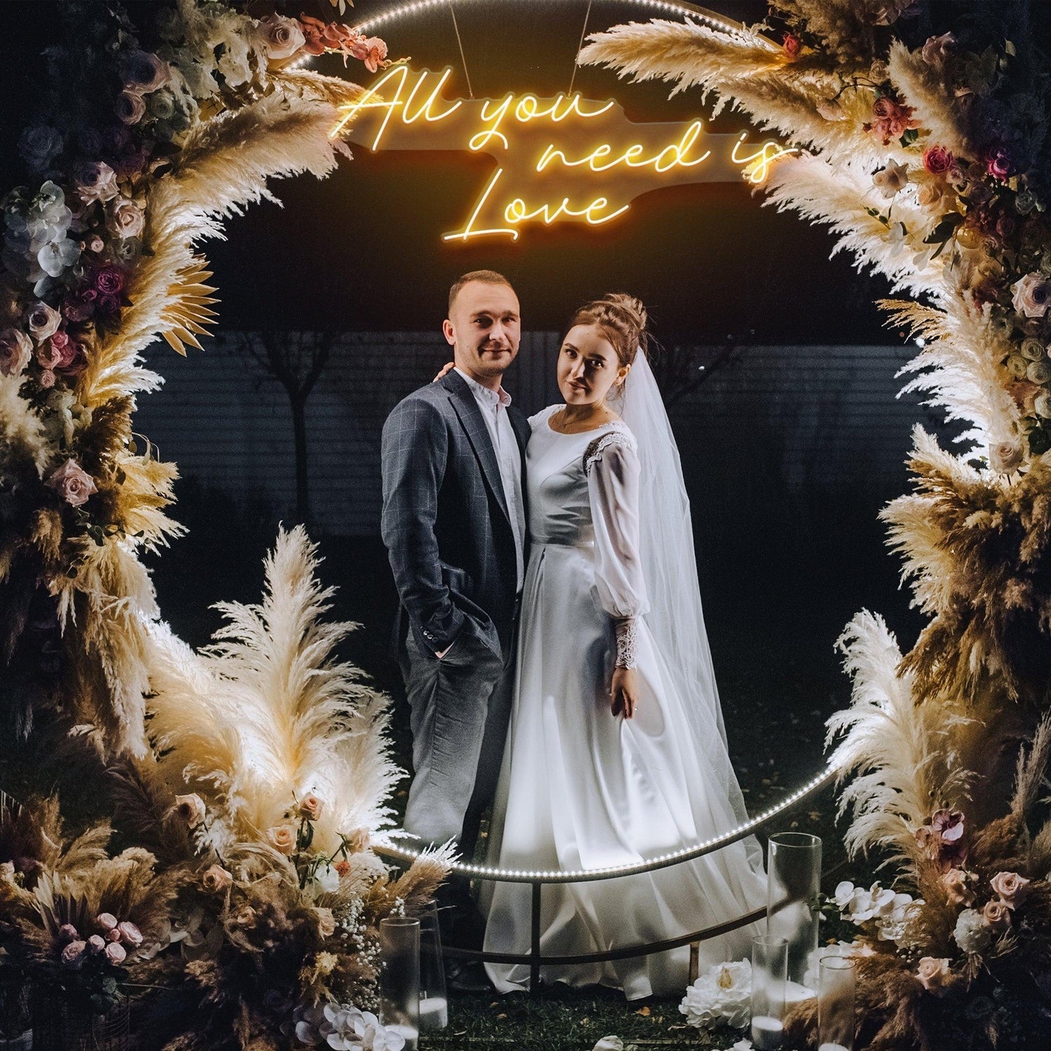 All You Need Is Love Uv Printed Led Neon Sign Artwork For Wedding Decor | Shineneon