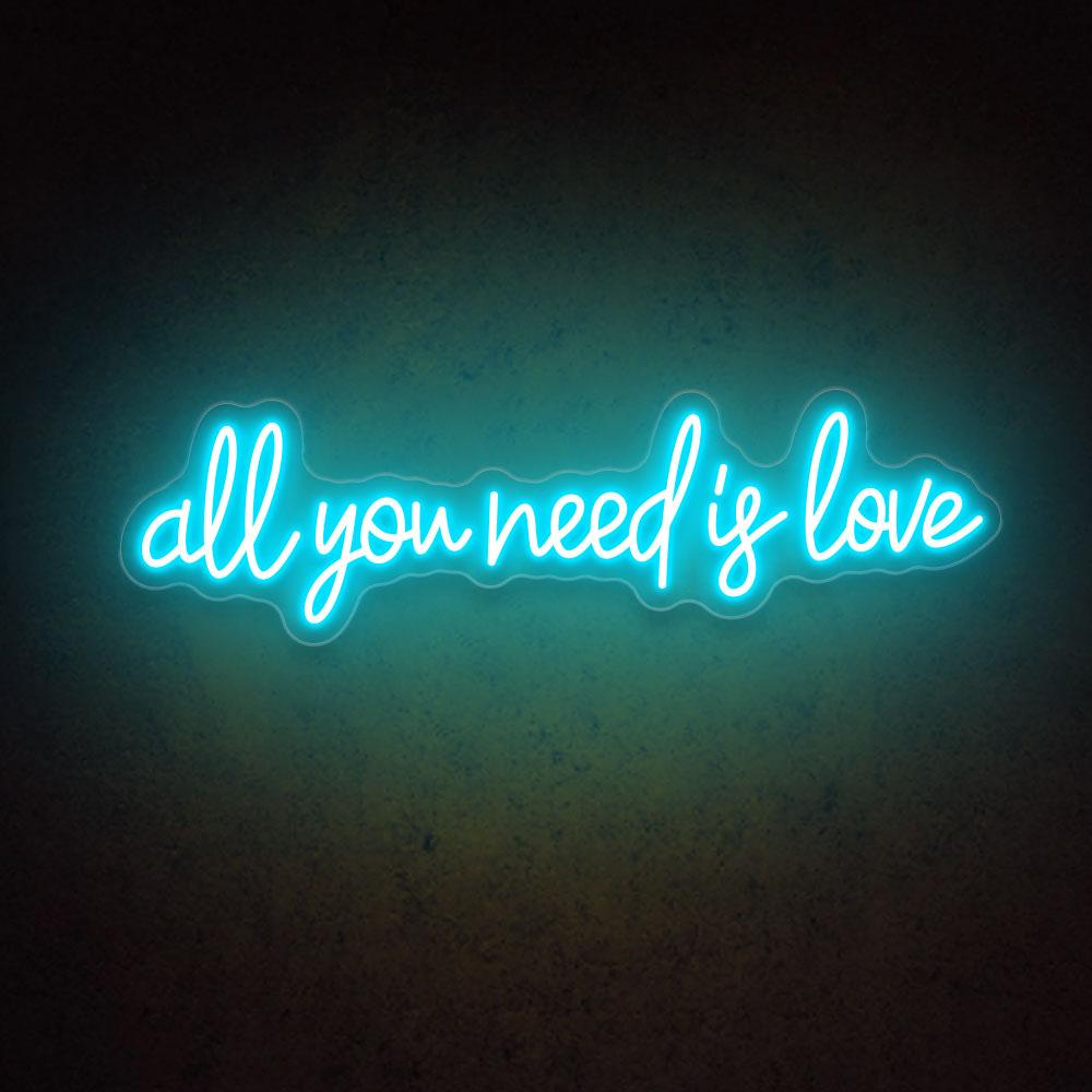 All You Need Is Love Warm Glow Handwritten Led Neon Sign For Wedding Decor | Shineneon