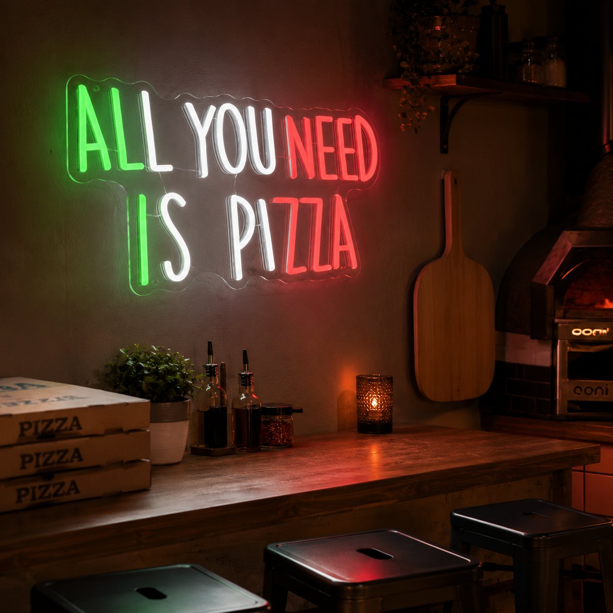 All You Need Is Pizza LED Neon Sign - 02 High-Converting Product Image
