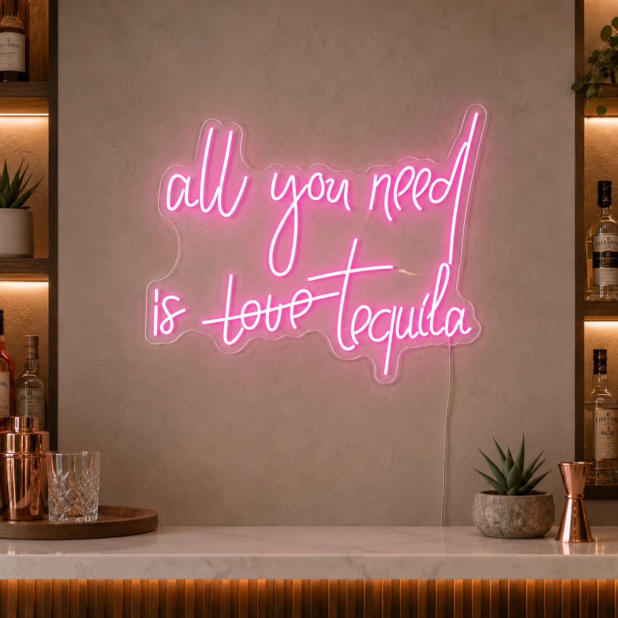 All You Need Tequila Wall Decor LED Neon Sign main product image