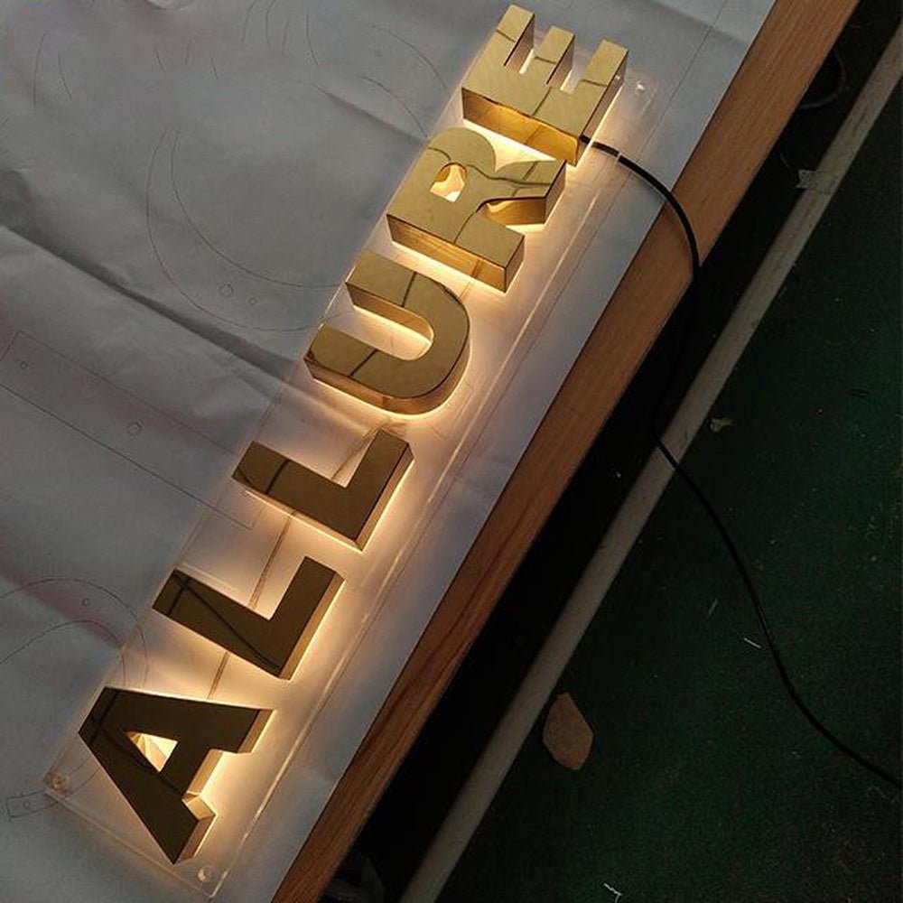 Allure 3D Metal Backlit Letters Business Led Sign - Shineneon