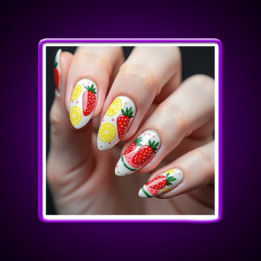 Almond Nail Salon Led Neon Sign For Tech Room Rgb Color - Shineneon
