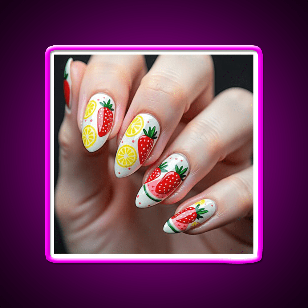 Almond Nail Salon Led Neon Sign For Tech Room Rgb Color - Shineneon